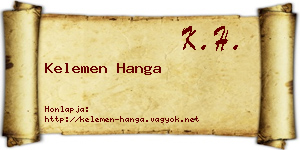 Kelemen Hanga névjegykártya